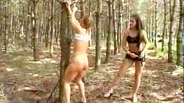 Spanking Punishment in the Forest - Backwoods Teen Takes on Woods