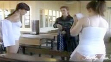 Spanking, Caning Punishment for Naughty Teens in Detention - Watch Now!