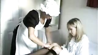 Teen Maids' Asses Spanked, teen, maid, ass, spanking