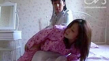 Mother and Daughter Punish Each other's Pussies with Pajama Spankings