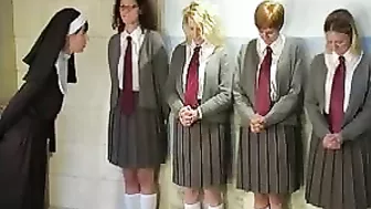 Naughty Nuns Spanking Teens in Sexy XXX Video