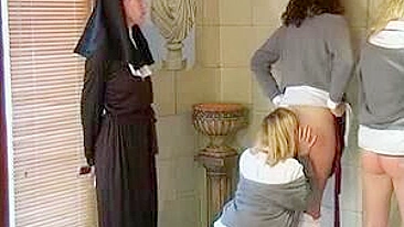 Naughty Nuns Spanking Teens in Sexy XXX Video