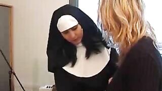 Naughty Nun Spanks Submissive in BDSM Fetish Video