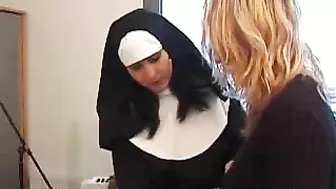 Naughty Nun Spanks Submissive in BDSM Fetish Video