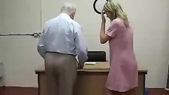 Teen Punishment - Spanking and Caning for Car Crime in Red Dress