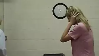 Teen Punishment - Spanking and Caning for Car Crime in Red Dress