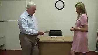 Teen Punishment - Spanking and Caning for Car Crime in Red Dress