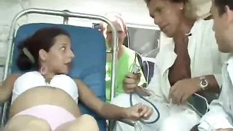 Pregnant Latina  Experiences Unforgettable Moment with Guy in Ambulance Car Before Giving Birth