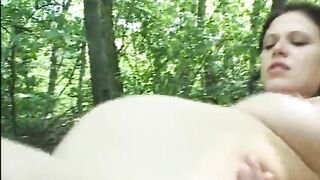 Pregnant Teenager Experiences Anal Fucking in Forest Setting