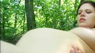 Pregnant Teenager Experiences Anal Fucking in Forest Setting