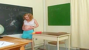 Evening School Teacher Struggles With Pregnant Student's Horniness