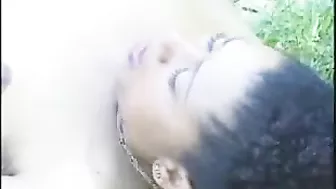 Pregnant African Woman Fucked By Skinny White Elderly Man By The River