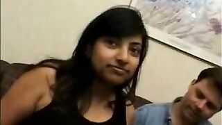 Latinoamerican Pregnant Woman Gives Erotic Blowjob and Wet Pussy to White Guy