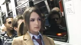 Brunette Schoolgirl Gets Blowjob by Japanese Guy