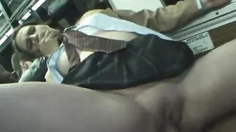 Brunette Schoolgirl Gets Blowjob by Japanese Guy