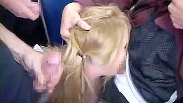 Caucasian School Girl Groped by a group of molesters on a bus