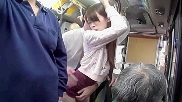 Busty Japanese Teens in Public - Not Safe on Crowded Buses