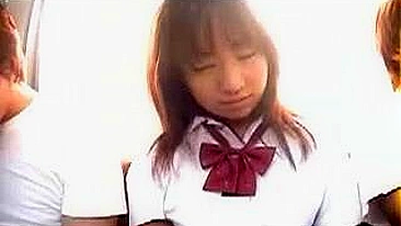 Japanese Schoolgirl Groped on Train, japanese,  uncensored