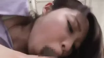 Japanese Public Blowjob - Shameless Young Girl fucks old man on bus