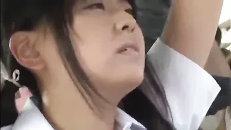 Japanese Schoolgirl Ari Sato Molested by an Elderly Man in Part 1, featuring Ari Sato and Sato's molestation by an elderly man.