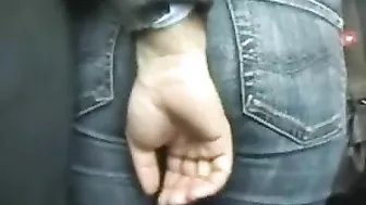 Public Bus Groper Grabs Nice Ass on Girl
