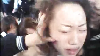 Public Milf Used by Schoolgirls on the Bus