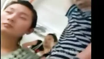 Creepy old man exposes himself on crowded bus in front of stoned woman