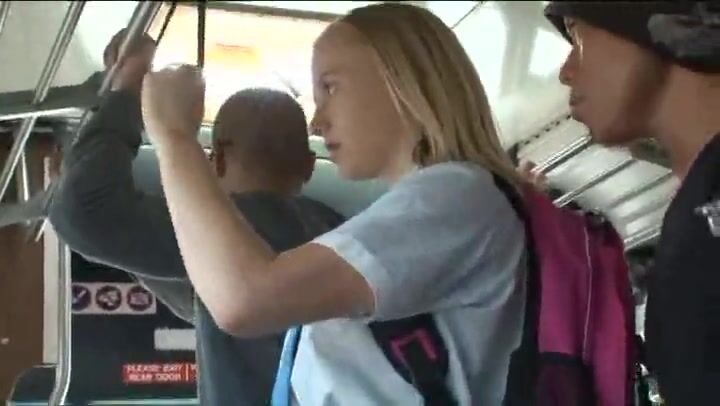 Japanese men grope American blonde schoolgirl on bus Watch Now  