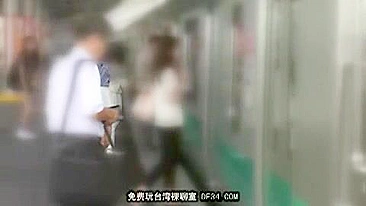 Yuki Shiroi Rubs Cock on Teen Pussy in Train
