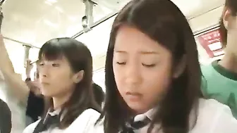 Poor Schoolgirl Groped by Strangers on the Bus, groping, strangers, bus, schoolgirl