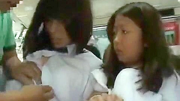 Poor Schoolgirl Groped by Strangers on the Bus, groping, strangers, bus, schoolgirl