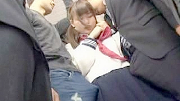 Japanese Schoolgirl Gets Rough Ride from Two Sex offenders on Bus