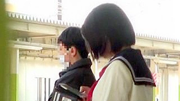 Sweet Japanese Student Gets attacked and fucked by stranger in Metro