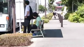 Schoolgirl Groped by Pervert on Public Bus in Japan