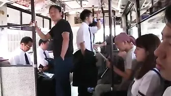 Schoolgirl Groped by Pervert on Public Bus in Japan