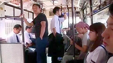 Schoolgirl Groped by Pervert on Public Bus in Japan