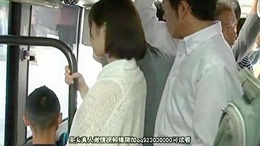 Young girl groped by two maniacs on public bus in Japan