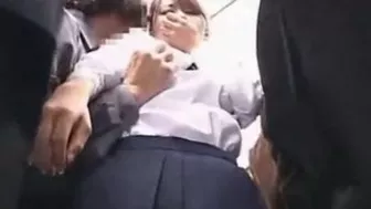 Asian Schoolgirl Groped and Violated in Crowded Train