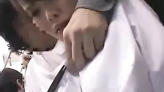 Asian Schoolgirl Groped and Violated in Crowded Train