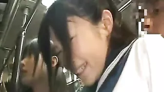 Japanese Dirty Boy Almost Gets Caught Harassing Two Schoolgirls in Elevator