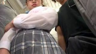 Busty Schoolgirl in Crowded Public Bus Gets Big Boner and Awesome Results