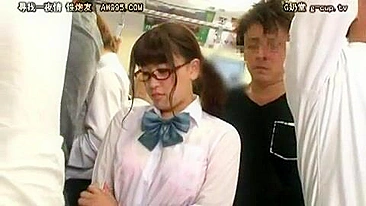 Busty Schoolgirl in Crowded Public Bus Gets Big Boner and Awesome Results