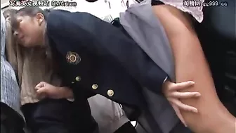 Japanese Pervert Exposes Himself to Terrified Girl on Public Bus