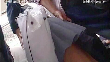 Japanese Pervert Exposes Himself to Terrified Girl on Public Bus