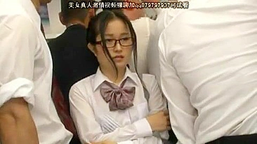Coed Schoolgirl Gets Raped by Maniacs on the Subway, japanese,  asian,  schoolgirl