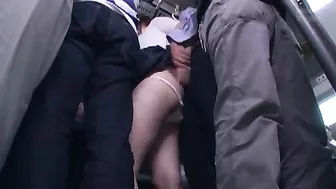 Schoolgirl Gets Public BJ on Bus from Big Japanese Cock