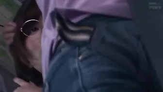 Schoolgirl Gets Public BJ on Bus from Big Japanese Cock