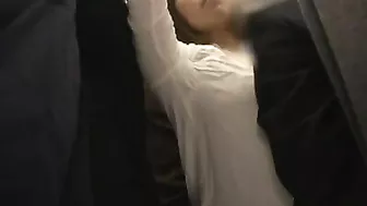 Japanese Babe Gets Harassed on Crowded Bus by Maniacs in Public