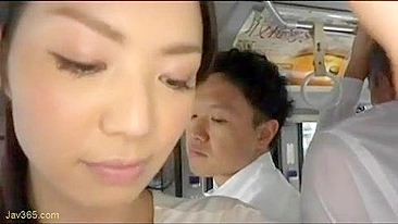 Japanese Housewife Gets Surprisingly Horny on Public Bus