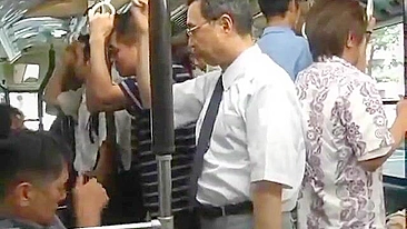 Japanese Babe Stripped and Fucked on Public Bus